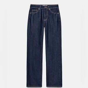 Zara high waist straight long length jeans